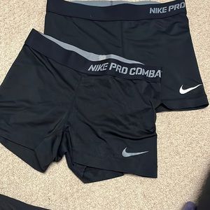 Black Nike pro shorts size medium